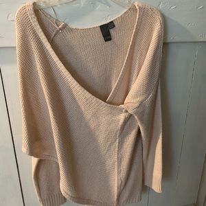 Dusty pink Quinn wrap sweater in size medium.